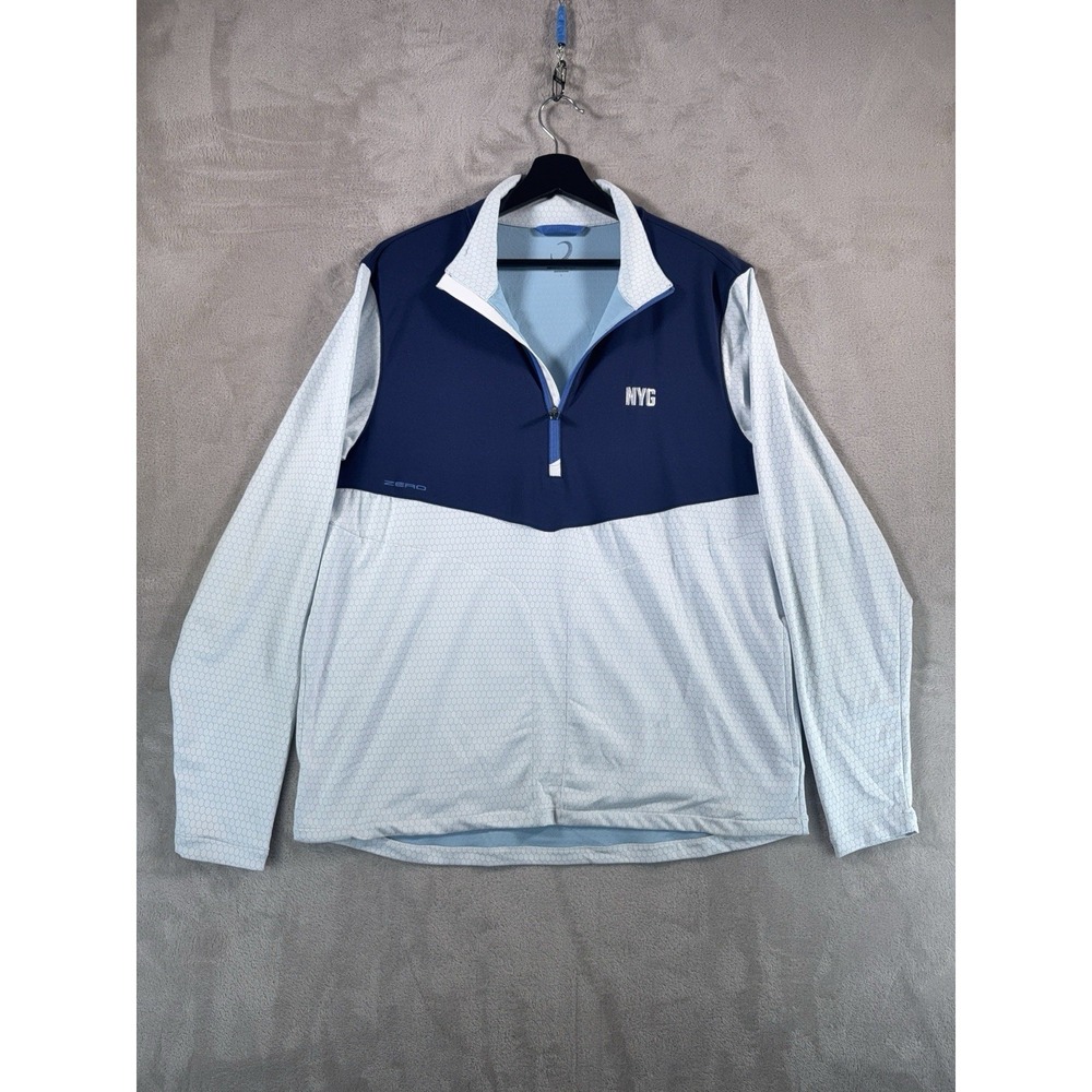 Zero‎ Restriction Quarter Zip Jacket Mens Size Large Blue Performance Golf NYC